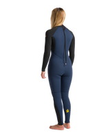 The C-Skins Womens NuWave Surflite 4/3mm Back Zip Wetsuit in Bluestone, Black & Saffron