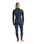 The C-Skins Womens NuWave Surflite 4/3mm Back Zip Wetsuit in Bluestone, Black & Saffron