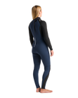 The C-Skins Womens NuWave Surflite 4/3mm Back Zip Wetsuit in Bluestone, Black & Saffron