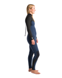 The C-Skins Womens NuWave Surflite 4/3mm Back Zip Wetsuit in Bluestone, Black & Saffron