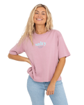 The Born by the Sea Womens Salty T-Shirt in Purple Rose