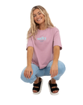 The Born by the Sea Womens Salty T-Shirt in Purple Rose