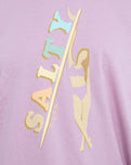 The Born by the Sea Womens Salty Surfer T-Shirt in Purple Rose