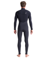 The C-Skins Mens Rewired 4/3mm Chest Zip Wetsuit in Anthracite, Black X & Saffron