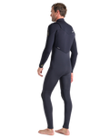 The C-Skins Mens Rewired 4/3mm Chest Zip Wetsuit in Anthracite, Black X & Saffron