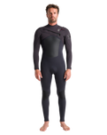 The C-Skins Mens Rewired 4/3mm Chest Zip Wetsuit in Anthracite, Meteor X & Wine