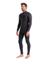 The C-Skins Mens Rewired 4/3mm Chest Zip Wetsuit in Anthracite, Meteor X & Wine