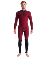 The C-Skins Mens Rewired 4/3mm Chest Zip Wetsuit in Anthracite, Meteor X & Wine