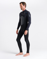 The C-Skins Mens Rewired 5/4mm Chest Zip Wetsuit in Black, Black X & Petrol