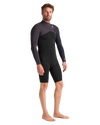 The C-Skins Mens Session 3/2mm Spring Chest Zip Wetsuit in Black, Meteor X & Saffron