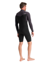 The C-Skins Mens Session 3/2mm Spring Chest Zip Wetsuit in Black, Meteor X & Saffron