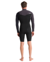 The C-Skins Mens Session 3/2mm Spring Chest Zip Wetsuit in Black, Meteor X & Saffron