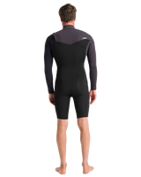 The C-Skins Mens Session 3/2mm Spring Chest Zip Wetsuit in Black, Meteor X & Saffron