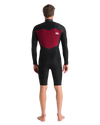 The C-Skins Mens Session 3/2mm Spring Chest Zip Wetsuit in Black, Meteor X & Saffron