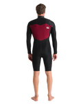 The C-Skins Mens Session 3/2mm Spring Chest Zip Wetsuit in Black, Meteor X & Saffron