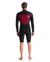 The C-Skins Mens Session 3/2mm Spring Chest Zip Wetsuit in Black, Meteor X & Saffron