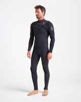 Sessions 4/3mm Chest Zip Wetsuit in Anthracite, Meteor X & Black X