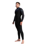 The C-Skins Mens Mens Sessions 4/3mm Chest Zip Wetsuit in Black, Slate Diamond & Black Diamond