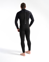 Session 5/4mm Back Zip Wetsuit in Black, Black Diamond & White