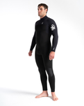 Session 5/4mm Back Zip Wetsuit in Black, Black Diamond & White