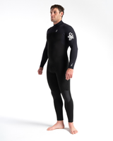 Session 5/4mm Back Zip Wetsuit in Black, Black Diamond & White