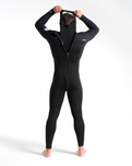 Session 5/4mm Back Zip Wetsuit in Black, Black Diamond & White