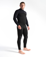 Session 5/4mm Back Zip Wetsuit in Black, Black Diamond & White