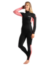 The C-Skins Womens Surflite 3/2mm Back Zip Wetsuit in Black, Rose Tie Dye & Rose