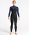 The C-Skins Womens Solace 4/3mm Chest Zip Wetsuit in Black, Bluestone Tropical & Cascade Blue