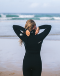 The C-Skins Womens Solace 5/4mm Chest Zip Wetsuit in Black, Tropical Black & White