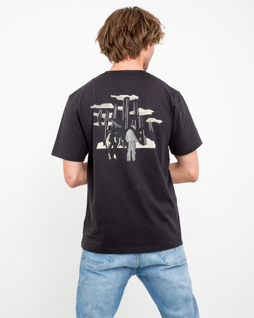 Graphic T-Shirt in Faded Black