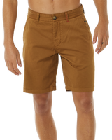 The Rip Curl Mens Twisted Walkshorts in Gold