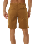 The Rip Curl Mens Twisted Walkshorts in Gold