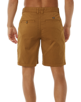 The Rip Curl Mens Twisted Walkshorts in Gold