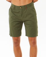 The Rip Curl Mens Twisted Walkshorts in Dark Olive