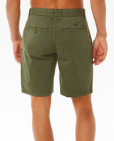 The Rip Curl Mens Twisted Walkshorts in Dark Olive