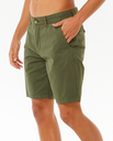 The Rip Curl Mens Twisted Walkshorts in Dark Olive