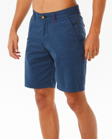 The Rip Curl Mens Twisted Walkshorts in Washed Navy