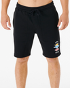 The Rip Curl Mens Search Icon Jogger Shorts in Black