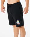 The Rip Curl Mens Search Icon Jogger Shorts in Black