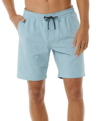 The Rip Curl Mens Boardwalk Jackson Volley Shorts in Dusty Blue