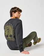 Crewneck Sweatshirt in Faded Black