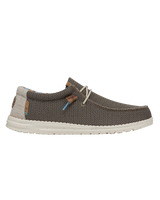 The Hey Dude Shoes Mens Wally Eco Stretch Shoes in Walnut