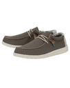 The Hey Dude Shoes Mens Wally Eco Stretch Shoes in Walnut