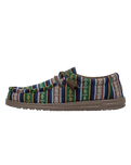 The Hey Dude Shoes Mens Wally Serape Shoes in Blue Canyon