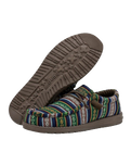 The Hey Dude Shoes Mens Wally Serape Shoes in Blue Canyon