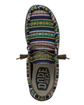 The Hey Dude Shoes Mens Wally Serape Shoes in Blue Canyon