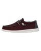 The Hey Dude Shoes Mens Wally Sox Triple Needle Shoes in Karanda Red