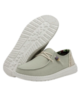 The Hey Dude Shoes Womens Wendy Natural Shoes in Sage