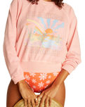 The Billabong Womens X Wrangler On The Rise Sweatshirt in Rose Quartz